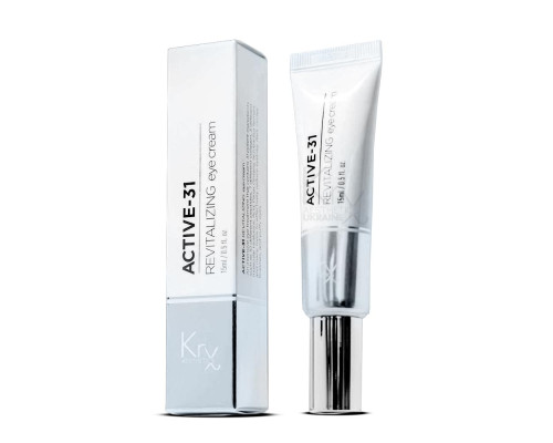ACTIVE-31 EYE CREAM  KRX Aesthetics Супер-активний крем для повік з 31-м анти-ейдж інгредієнтом для боротьби зі зморшками, мішками і темними колами під очима, 15 гр