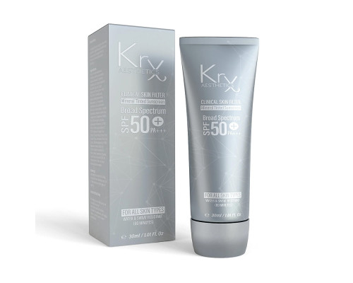 CLINICAL SKIN FILTER TINTED SUNSCREEN SPF 50 PA+++. Сонцезахисний крем-флюїд з тінтом, тон світлий тілесний, 30 гр