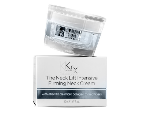 NECK LIFT CREAM. Інтенсивний анти-ейдж крем для шкіри шиї та декольте з 6-ма видами розчинного мікроколагену (колагенові нитки) і 22-ма активними інгредієнтами для клітинного омолодження, 50 гр