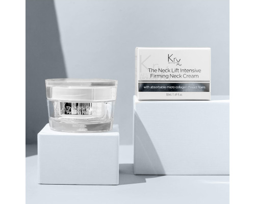 NECK LIFT CREAM. Інтенсивний анти-ейдж крем для шкіри шиї та декольте з 6-ма видами розчинного мікроколагену (колагенові нитки) і 22-ма активними інгредієнтами для клітинного омолодження, 50 гр