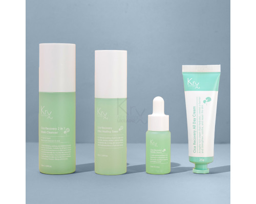 CICA RECOVERY KIT. Бокс із 4-х продуктів для відновлення реактивної шкіри в домашньому догляді після агресивних професійних процедур або для щоденного догляду за гіперчутливою шкірою. 