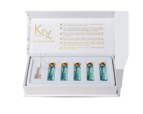 DERM ACNE CONTROL MESO BOOSTER AMPOULE. Гелевий бустер-концентрат з Біотином та Саліциловою кислотою для роботи з акне та постакне. Бокс з 5 ампул х 5 мл