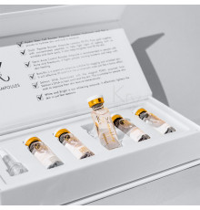 HYDRO STEMCELL MESO BOOSTER AMPOULE. Гелевий бустер-концентрат зі Стовбуровими Клітинами 6-ти ботанікал екстрактів та гіалуронової кислоти для глибокого зволоження всіх типів шкіри. Бокс з 5 ампул х 5 мл