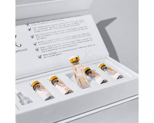 HYDRO STEMCELL MESO BOOSTER AMPOULE. Гелевий бустер-концентрат зі Стовбуровими Клітинами 6-ти ботанікал екстрактів та гіалуронової кислоти для глибокого зволоження всіх типів шкіри. 1 ампула 5 мл