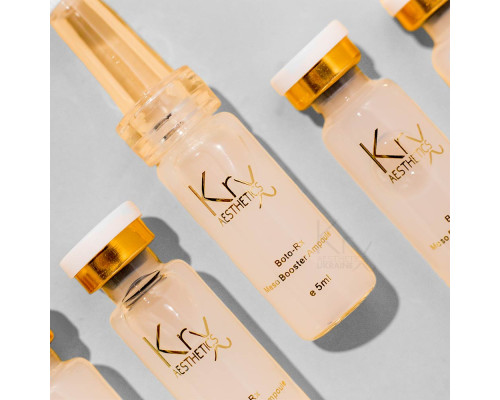 BOTO RX MESO BOOSTER AMPOULE. Гелевий бустер-концентрат з 0,17% Ботулотоксином та Пептидами для роботи з мімічними зморшками та омолодження. Бокс з 5 ампул х 5 мл