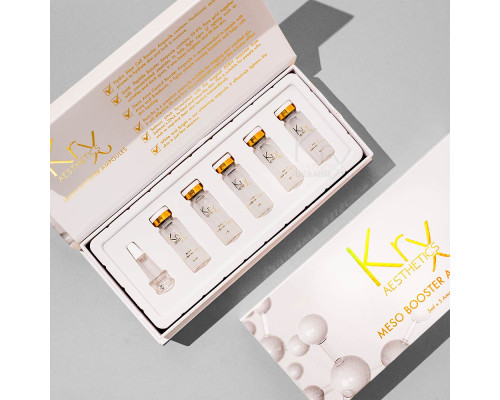 BOTO RX MESO BOOSTER AMPOULE. Гелевий бустер-концентрат з 0,17% Ботулотоксином та Пептидами для роботи з мімічними зморшками та омолодження. Бокс з 5 ампул х 5 мл
