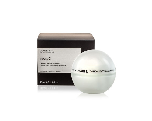 Денний крем для обличчя та шиї перлиновий beauty spa pearl c 50 ml