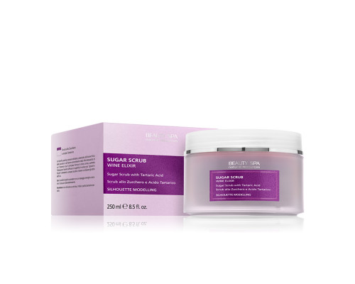 Кислотний скраб винний пілінг рh 3,5 для обличчя та тіла / sugar scrub 250 ml beauty spa
