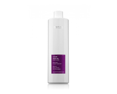Масажна олія для обличчя та тіла anti-age beauty spa grape seed oil wine elixir 500 ml beauty spa